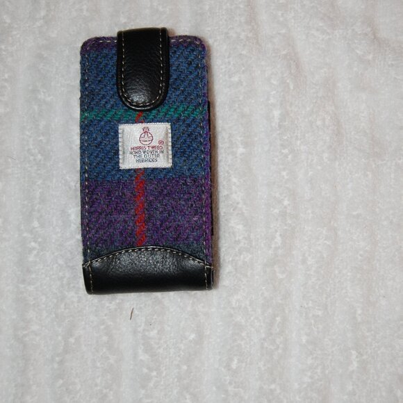 Harris Tweed Hand Woven in the Outer Hebrides Small Case W/Snap Closure - Picture 2 of 9